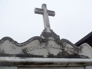 Tombs have a variety of adornments, ranging from crosses to angels and more. +